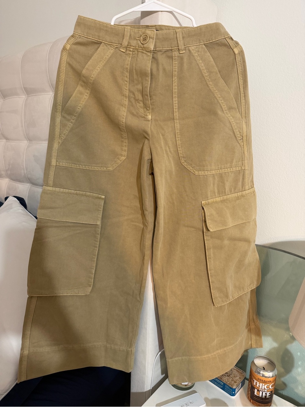 ME+EM Tan Cropped Cargo Trousers